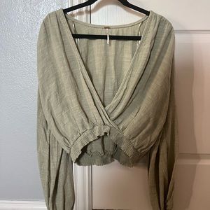 green free people long sleeve